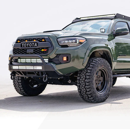Installed on Car CALI RAISED TOYOTA STEALTH BUMPER | 2016-2023 TACOMA (Secondary 32in COMBO BEAM with Relocation Mounts)