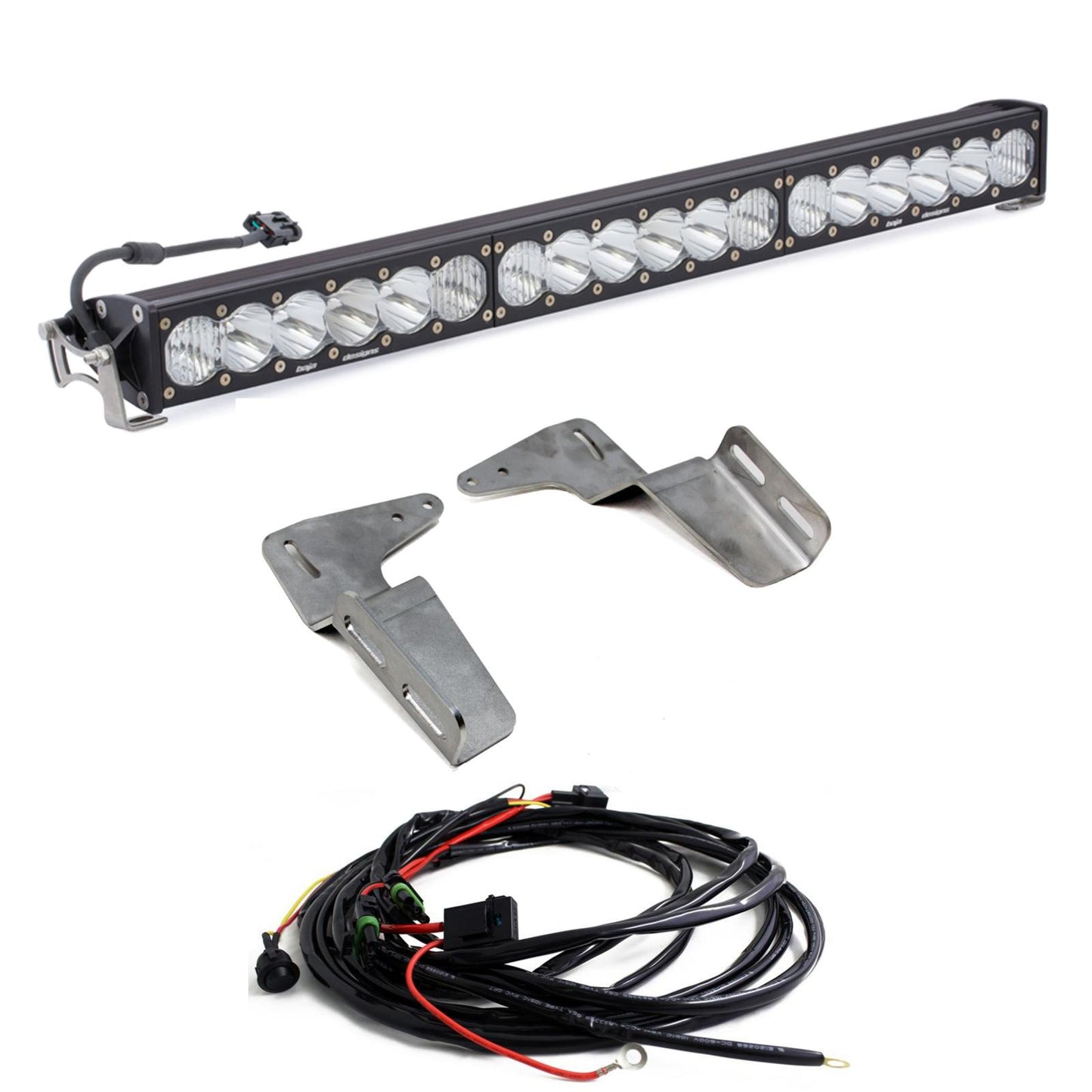 All Components of Baja Designs Toyota Onx6+ 30 inch Bumper Light Kit - 2005-15 Tacoma
