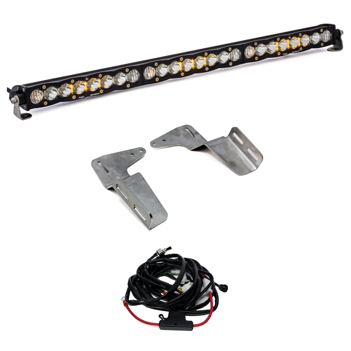 All Components of Baja Designs Toyota S8 30 inch Bumper Light Kit - 2005-15 Tacoma
