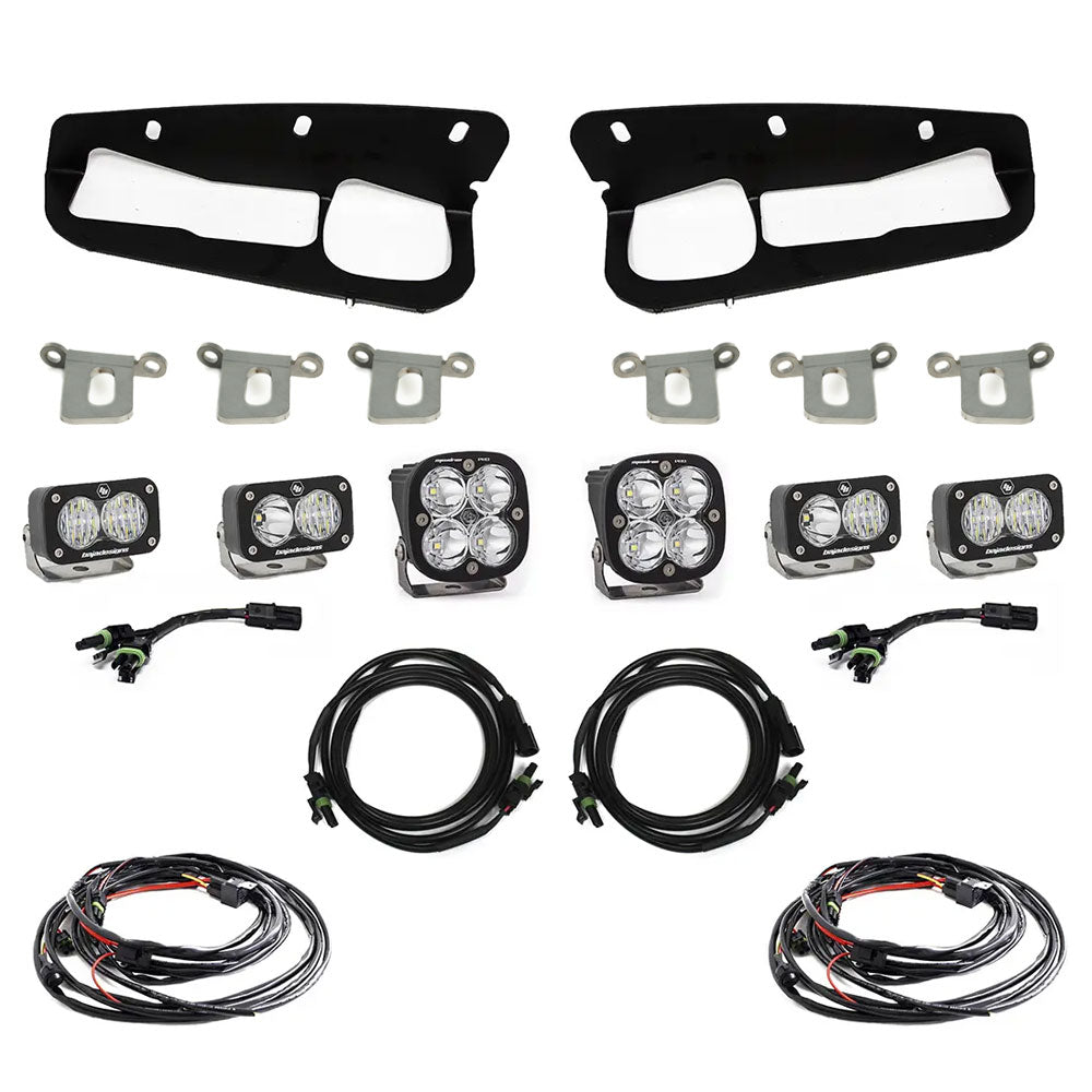 Toggle System Baja Designs Ford Squadron Pro/Dual S2 Sport Steel Bumper Fog Pocket Light Kit - Ford 2021-23 Bronco