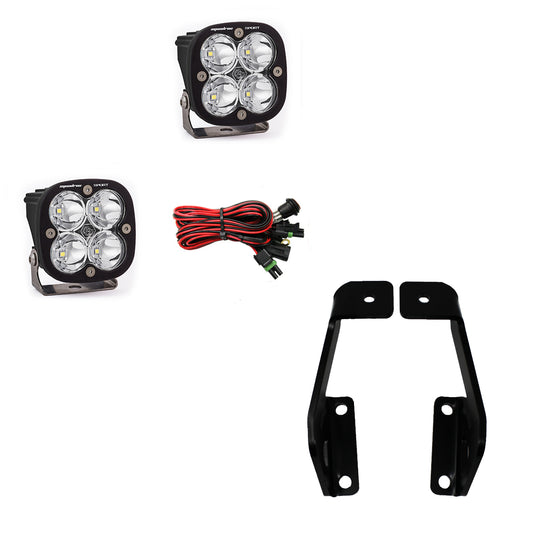 All components of Baja Designs Ford Squadron Pro A-Pillar Light Kit - Ford 2009-14 F-150; 2010-2014 SVT Raptor