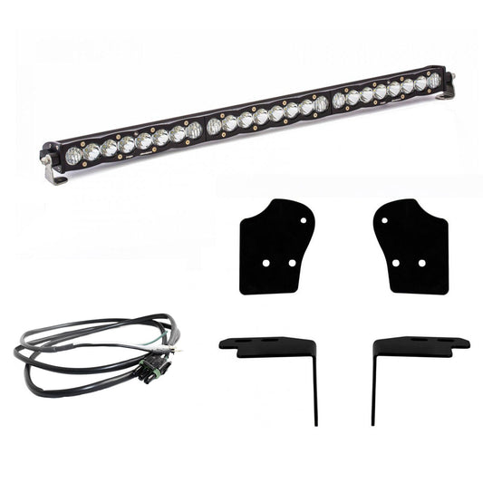 All Components of Baja Designs Ford S8 30 Inch Grille Upper Light Bar Kit | 2017-20 F-150; NOTE: Raptor