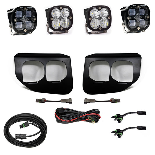 Toggle System Clear Baja Designs Ford Squadron SAE/Sport Fog Pocket Light Kit - Ford 2020-22 F-250/350 Super Duty