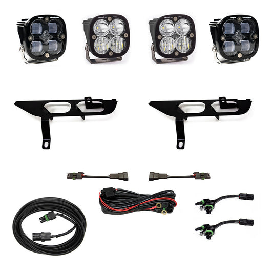Toggle System Clear Baja Designs Ford Squadron SAE/Pro Fog Pocket Light Kit  w/o Daytime Running Lights (DRL)- Ford 2021-22 F-150