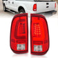 ANZO LED C BAR TAIL LIGHTS CHROME RED/CLEAR LENS | FORD F-250/F-350/F-450/F-550 SUPER DUTY 08-16