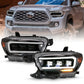 ANZO FULL LED PROJECTOR HEADLIGHTS BLACK (FOR HALOGEN VERSION W/ HALOGEN DRL) | TOYOTA TACOMA 16-23
