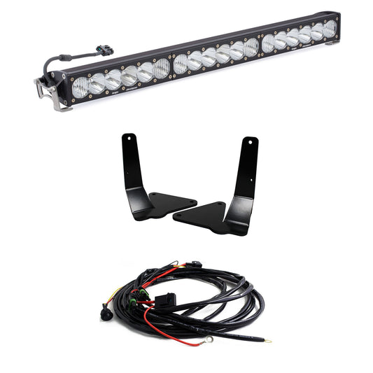 All components of Baja Designs Chevy/GMC OnX6+ 30 Inch Grille Lower Light Bar Kit - 2015-18 Colorado/Canyon