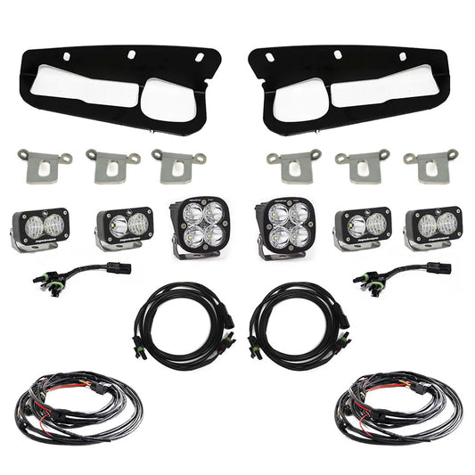 Toggle System Baja Designs Ford Squadron Pro/Dual S2 Sport Steel Bumper Fog Pocket Light Kit - Ford 2021-23 Bronco