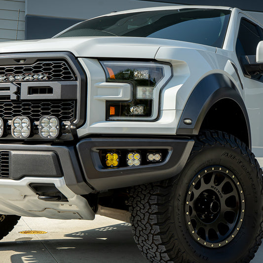 Installed on Car Baja Designs Ford Squadron/S2 SAE Fog Pocket Light Kit - 2017-20 F-150 Raptor