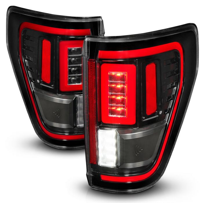 ANZO FORD FULL LED TAIL LIGHTS BLACK CLEAR LENS W/ INITIATION & SEQUENTIAL (FOR HALOGEN MODEL W/O BLIS & LED MODEL W/ BLIS SYSTEM) | F-150 21-23