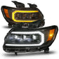 ANZO CHEVY FULL LED PROJECTOR HEADLIGHTS BLACK W/ INITIATION & SEQUENTIAL (FACTORY HALOGEN MODELS ONLY) | COLORADO 15-22