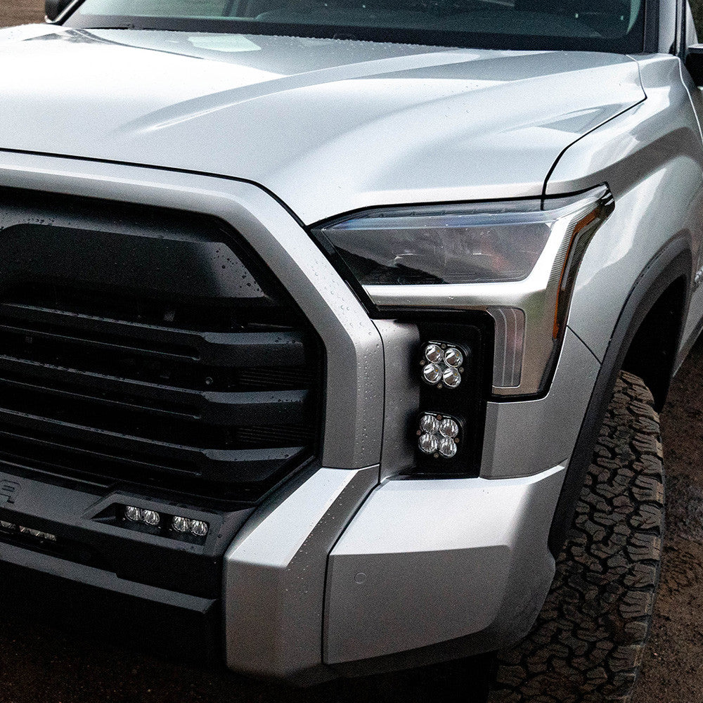 Installed on Sides Baja Designs Toyota Tundra Squadron Pro Vent Kit - 2022-On Toyota Tundra