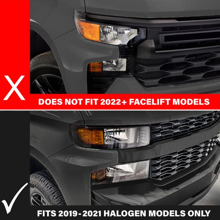 Fitment of ANZO CHEVY FULL LED PROJECTOR PLANK STYLE HEADLIGHTS SEQUENTIAL SIGNAL BLACK W/ INITIATION FEATURE (RIGHT SIDE ONLY) (FOR HALOGEN MODELS ONLY) | SILVERADO 1500 19-21