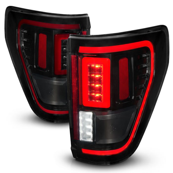 ANZO FORD FULL LED TAIL LIGHTS BLACK SMOKE LENS W/ INITIATION & SEQUENTIAL (FOR HALOGEN MODEL W/O BLIS & LED MODEL W/ BLIS SYSTEM) | F-150 21-23