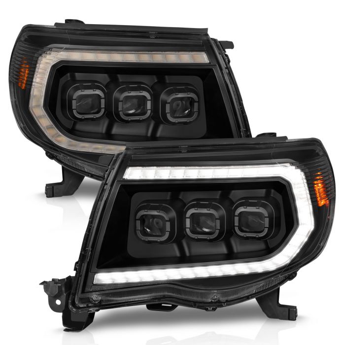 ANZO TOYOTA FULL LED PROJECTOR HEADLIGHTS BLACK W/ INITIATION FEATURE & SEQUENTIAL SIGNAL | TACOMA 05-11