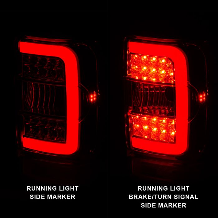 Running Light Signal of ANZO FORD LED C BAR TAIL LIGHTS CHROME RED/CLEAR LENS (NOT FOR 05-07 STX MODELS) | RANGER 01-11