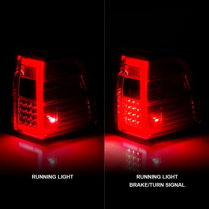 Running Light Signals of ANZO FORD LED C BAR STYLE TAIL LIGHTS CHROME RED/CLEAR LENS W/ SEQUENTIAL SIGNAL | EXPEDITION 07-17