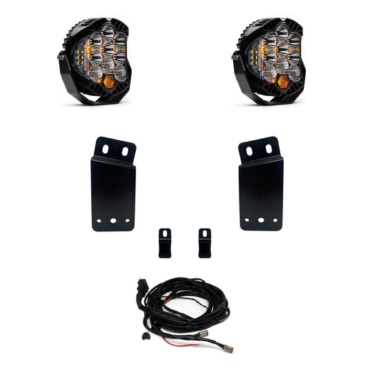 All components for Baja Designs Ram LP9 Pro Bumper Light Kit - Ram 2019-22 1500 Rebel; 2021-22 1500 TRX