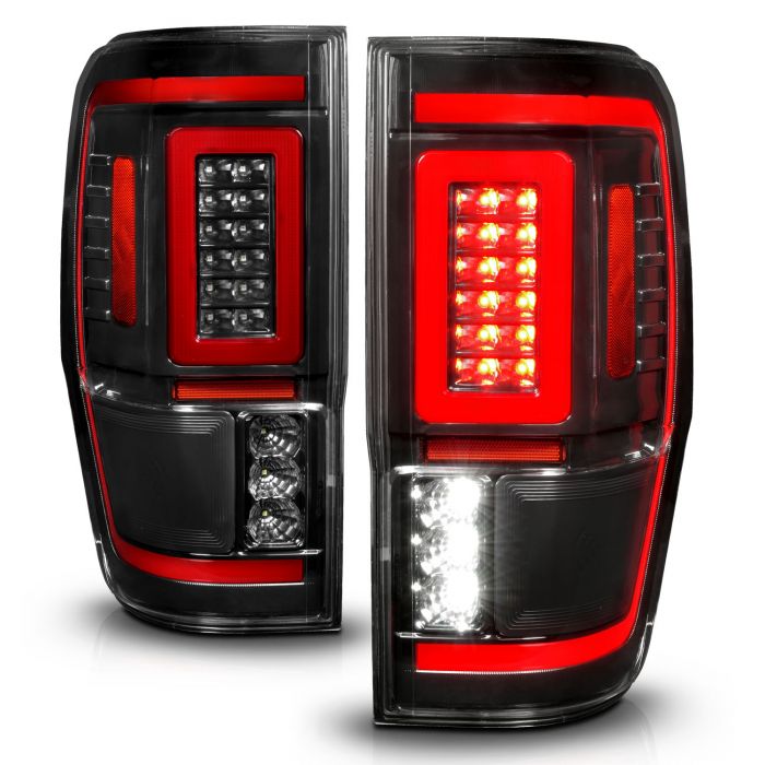ANZO FORD FULL LED TAIL LIGHTS BLACK CLEAR LENS W/ SEQUENTIAL SIGNAL (FOR ALL MODELS) | RANGER 19-23