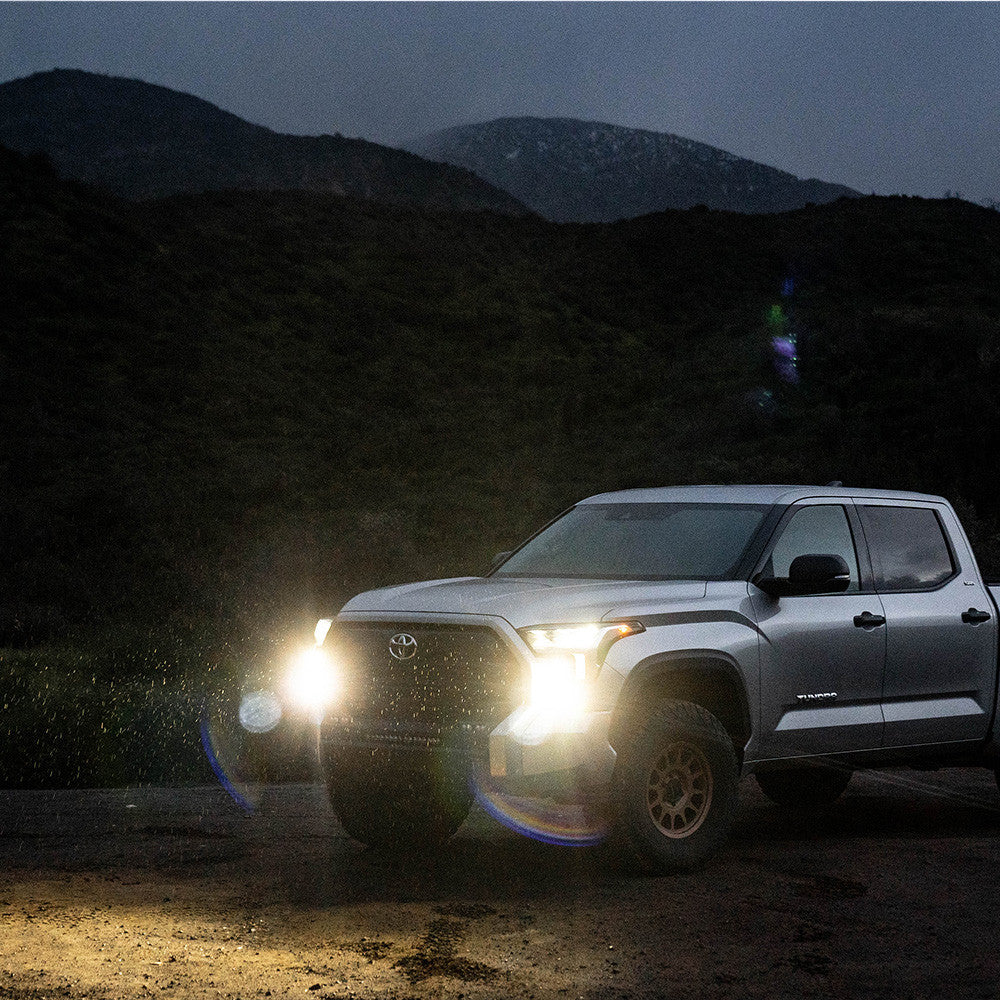 Lit Up Baja Designs Toyota Tundra Squadron Sport Vent Kit- 2022-On Toyota Tundra