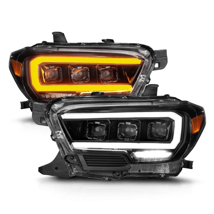 ANZO TOYOTA FULL LED PROJECTOR HEADLIGHTS BLACK W/ INITIATION & SEQUENTIAL (FOR HALOGEN VERSION W/ HALOGEN DRL) | TACOMA 16-23