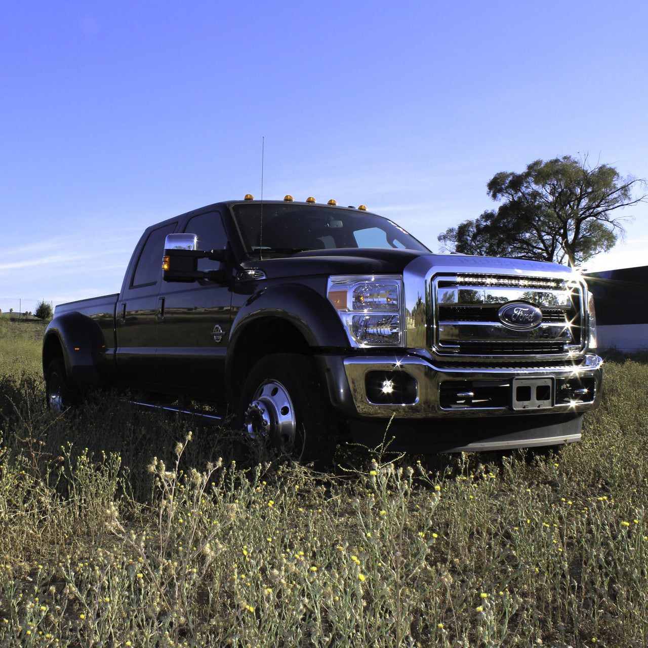Installed On Car Far Side View Baja Designs Ford S8 30 Inch Grille Upper Mount Kit - 2011-16 F-250/350 Super Duty
