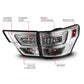Different Features of ANZO JEEP LED LIGHT BAR TAIL LIGHTS 4PCS CHROME CLEAR LENS | GRAND CHEROKEE 11-13