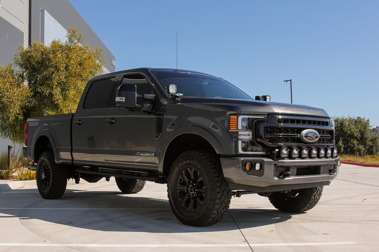 Full Car View with Installed Baja Designs Ford XL Linkable Bumper Light Kit - Ford 2020-22 F-250/350 Super Duty