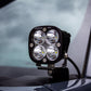 Installed Close View Baja Designs Ford Squadron Pro A-Pillar Light Kit - 2015-2020 F-150; 2017-2020 F-150 Raptor