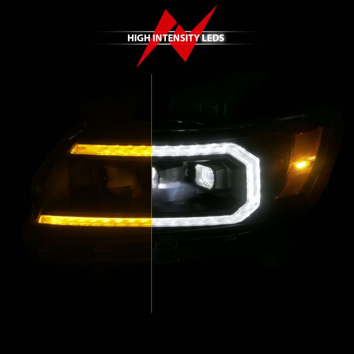 High Intensity LEDs of ANZO CHEVY FULL LED PROJECTOR HEADLIGHTS BLACK W/ INITIATION & SEQUENTIAL (FACTORY HALOGEN MODELS ONLY) | COLORADO 15-22