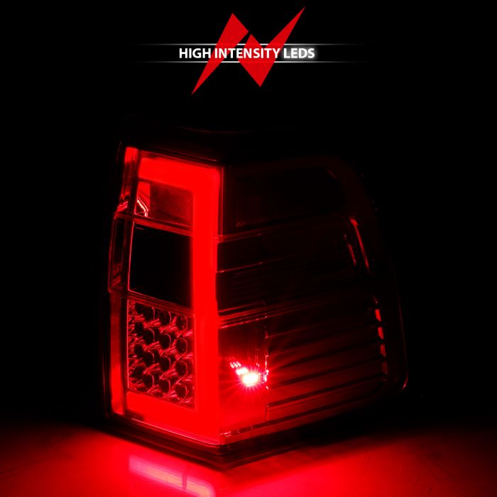 High Intensity LEDs of ANZO FORD LED C BAR STYLE TAIL LIGHTS CHROME RED/CLEAR LENS W/ SEQUENTIAL SIGNAL | EXPEDITION 07-17