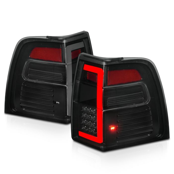 ANZO FORD LED C BAR TAIL LIGHTS BLACK SMOKE LENS W/ SEQUENTIAL SIGNAL | EXPEDITION 07-17