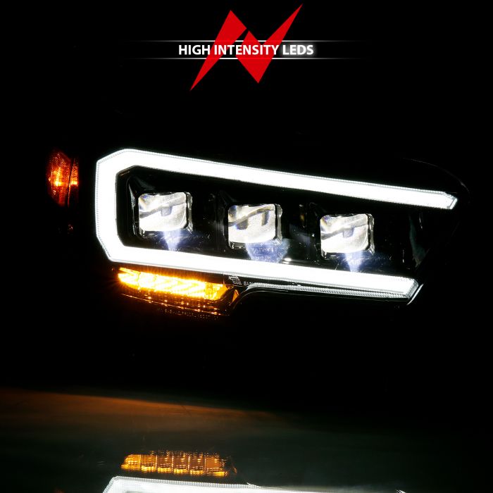 High Intensity LEDs of ANZO FULL LED PROJECTOR HEADLIGHTS BLACK (FOR HALOGEN VERSION W/ HALOGEN DRL) | TOYOTA TACOMA 16-23