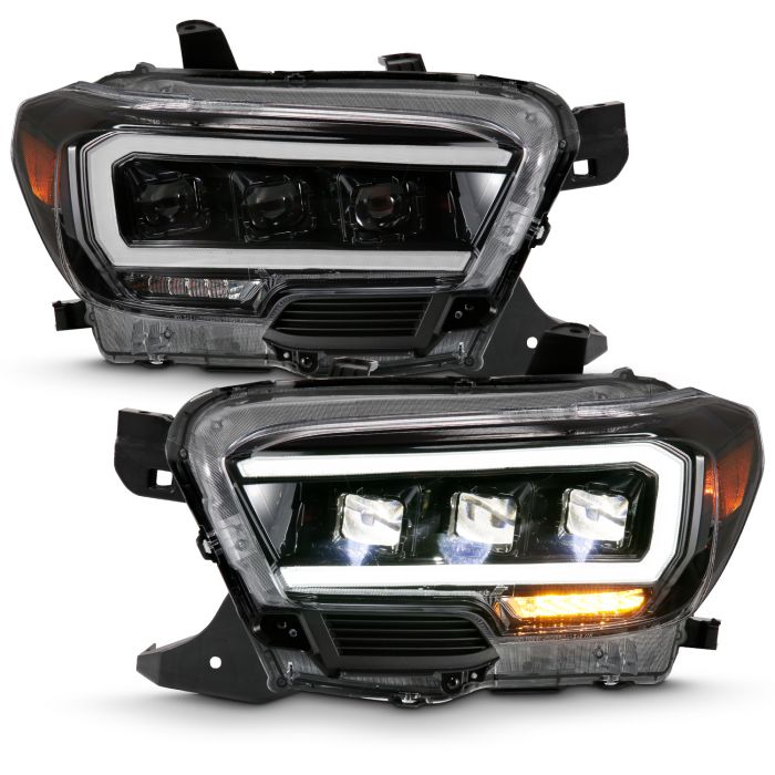 ANZO FULL LED PROJECTOR HEADLIGHTS BLACK (FOR HALOGEN VERSION WITH LED DRL) | TOYOTA TACOMA 16-23