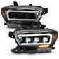 ANZO FULL LED PROJECTOR HEADLIGHTS BLACK (FOR HALOGEN VERSION W/ HALOGEN DRL) | TOYOTA TACOMA 16-23