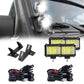 Auxbeam 4pcs 4" LED PODS Combo Beam & Dual A-Pillar Light Lower Windshield Hinge Mounting Brackets