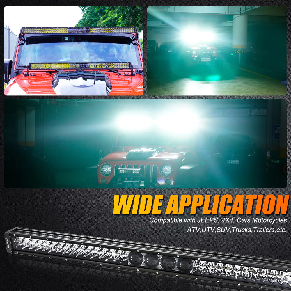 Auxbeam New 42 Inch 5D-PRO Series 44000LM Spot Beam Off Road Led Light Bar