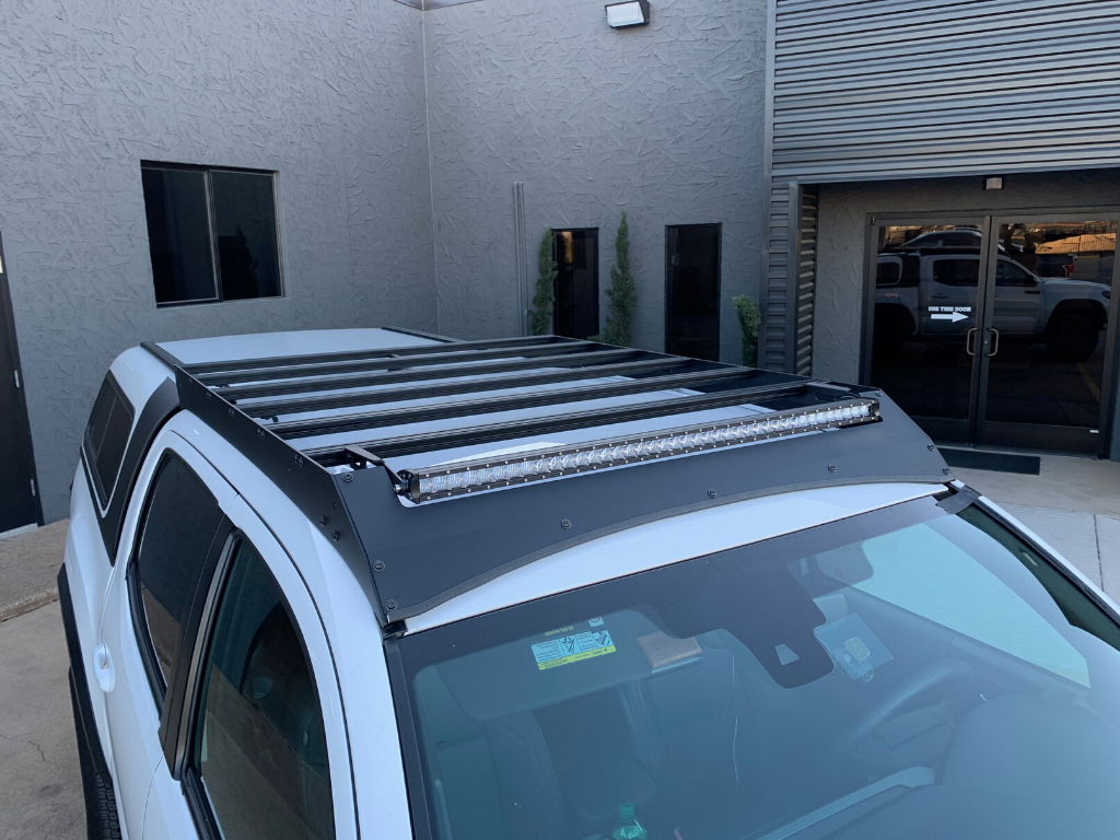 Installed on Car Cali Raised Toyota Economy Roof Rack | 2005-2023 Tacoma
