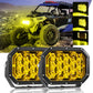 Auxbeam 7x5 Inch Rectangle LED Pods Amber Spot Driving Lights with DRL FOR ATV UTV SIDE BY SIDE 4X4