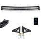 All Components of Cali Raised 52" Curved LED Light Bar Roof Brackets Kit | 2003-2023 Toyota 4Runner