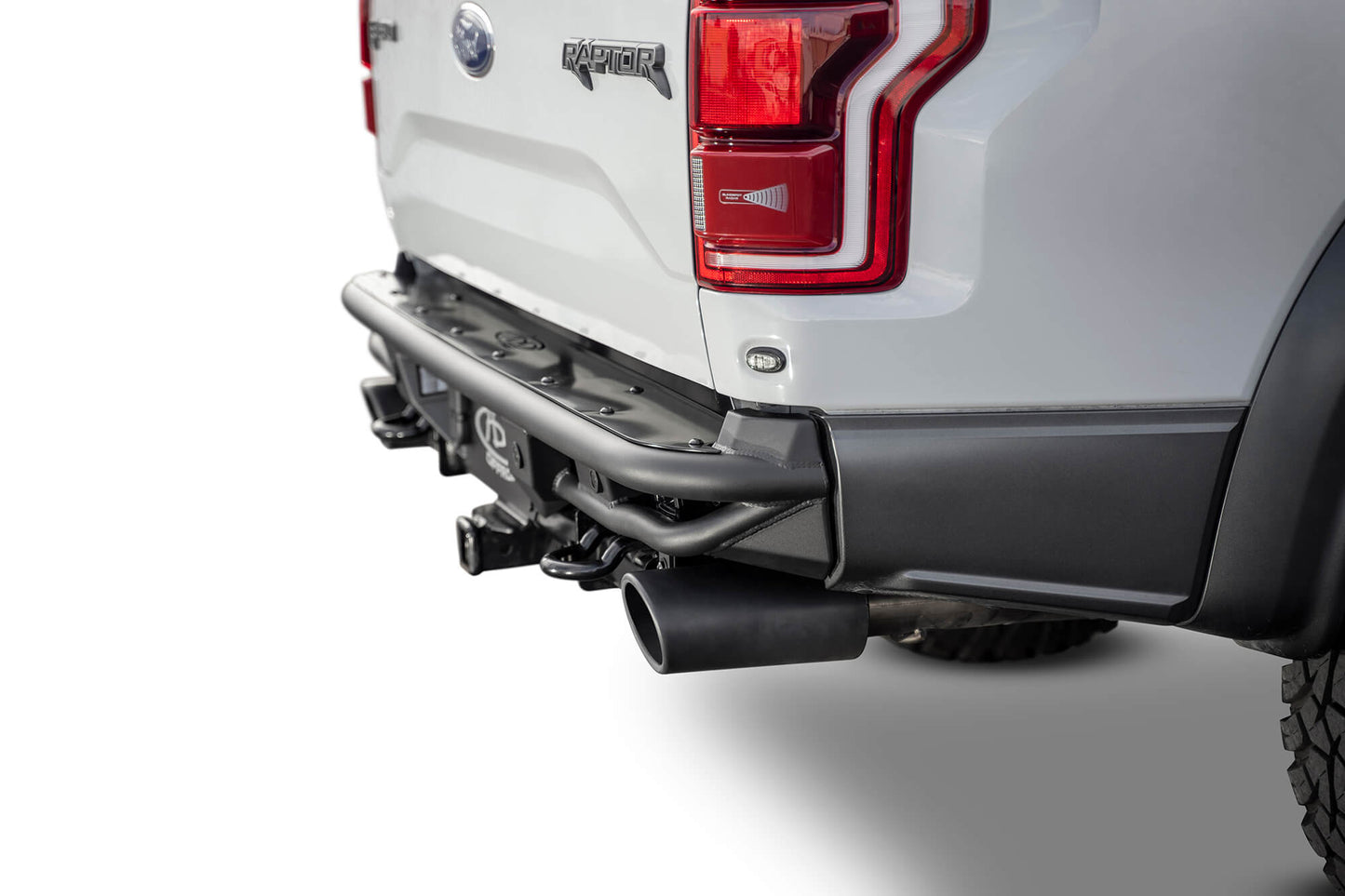 Installed on Car Close Side View ADD PRO Bolt-On Rear Bumper | 2017-2020 Ford Raptor