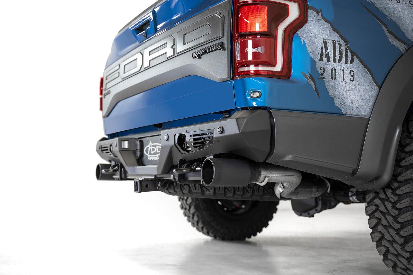 Installed on Car ADD Ford Bomber Rear Bumper | 2017-2020 Raptor