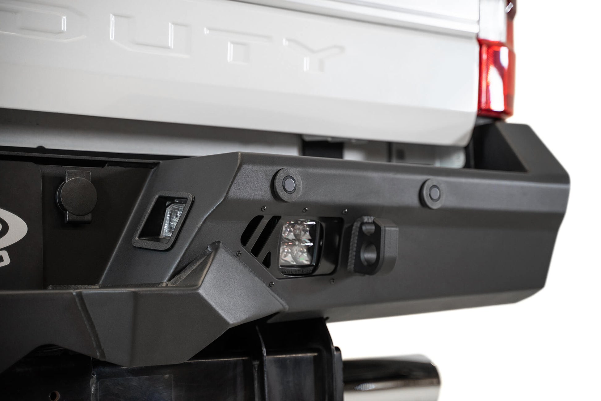 Small Lights on Installed ADD Bomber Ford HD Rear Bumper | 2017-2022 Super Duty