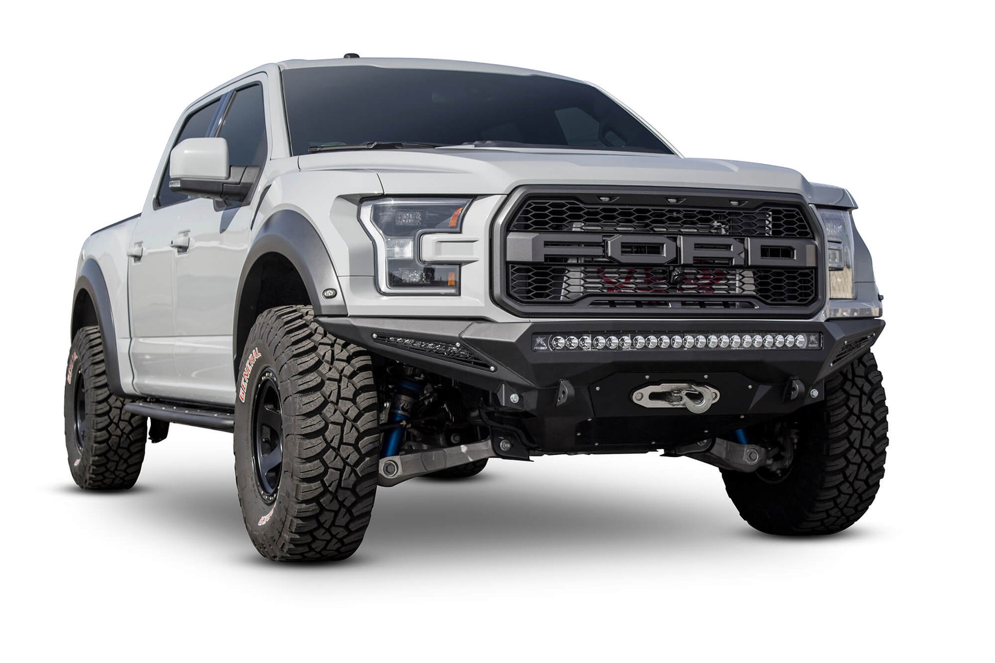 Installed on Car ADD Stealth Fighter Winch Front Bumper | 2017-2020 Ford Raptor