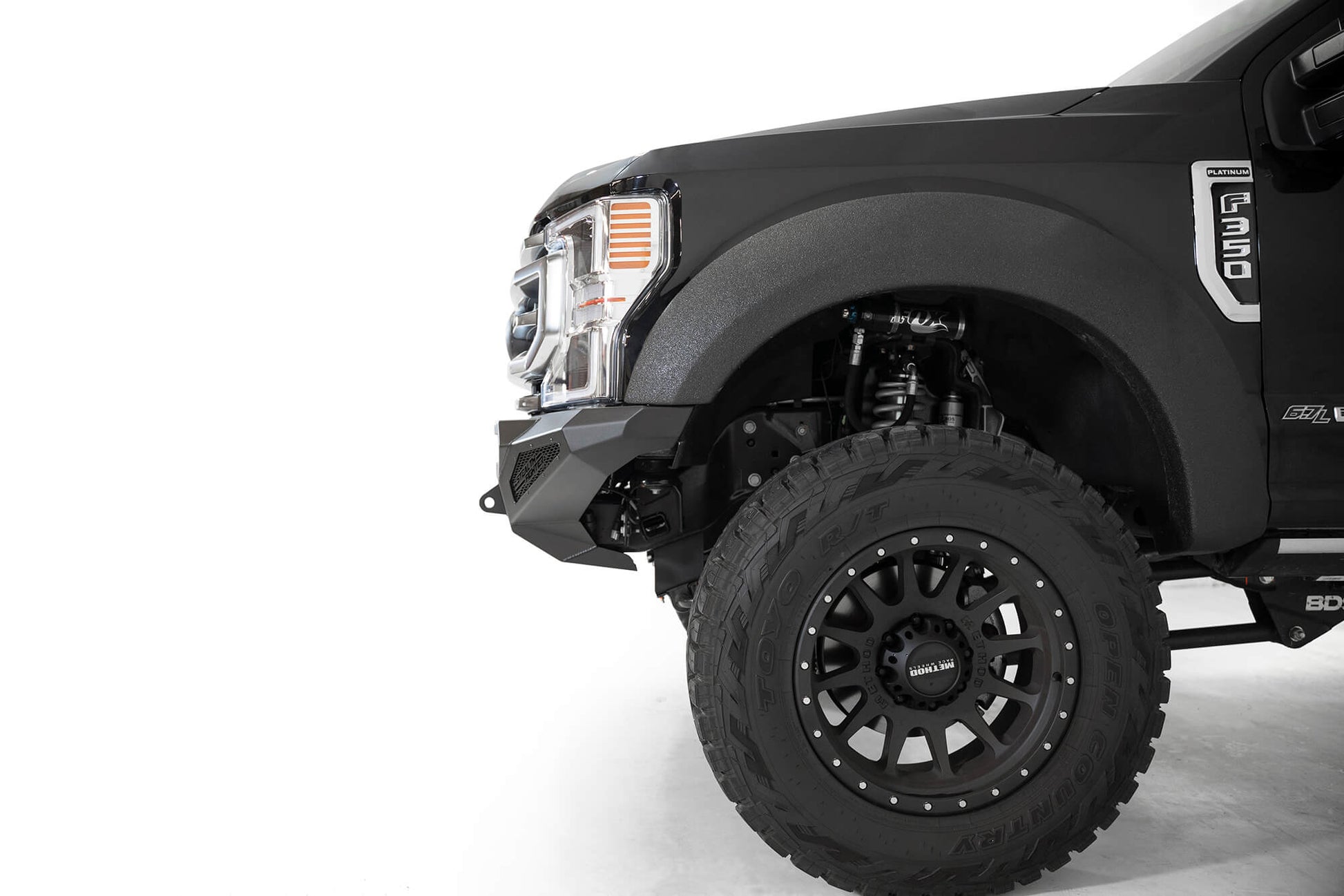 Side View of Installed ADD Stealth Fighter Front Bumper | 2017-2022 Ford Super Duty