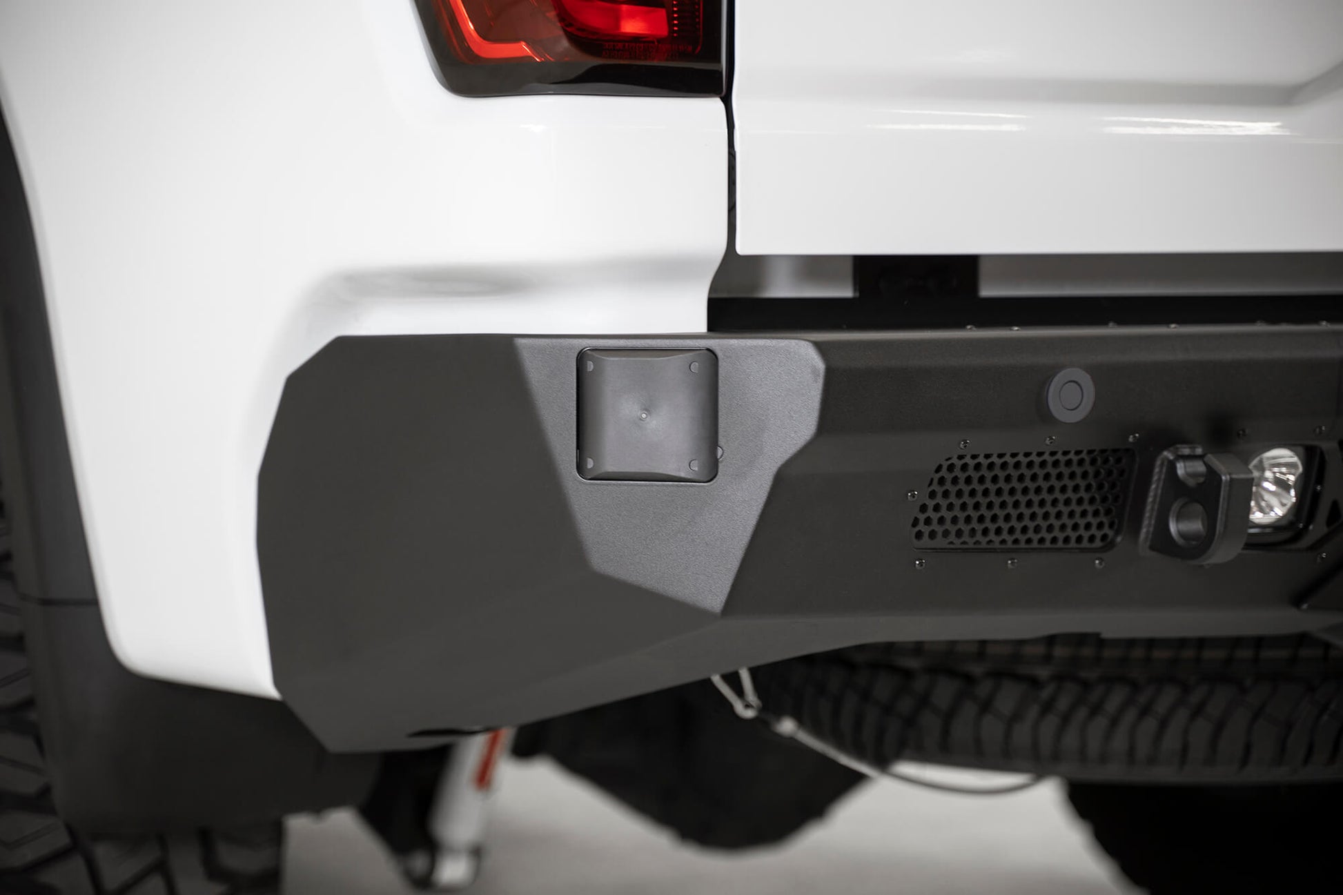 Installed on Car Close Side Look ADD Bomber HD Rear Bumper w/ Blind Spot | 2020-2023 GMC/Chevy 2500