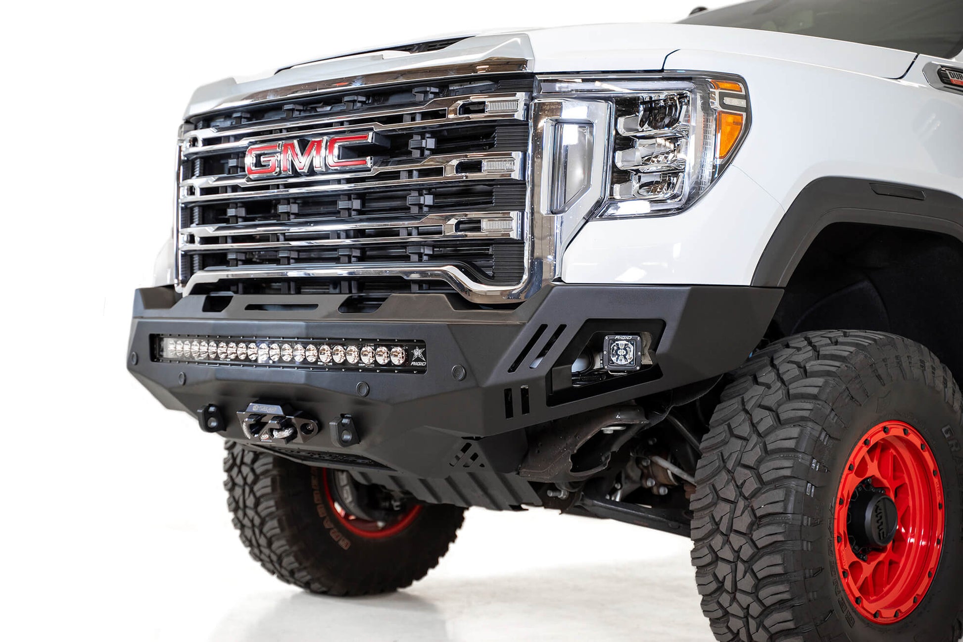 Installed on Car ADD Stealth Fighter Front Bumper | 2020-2023 GMC 2500/3500