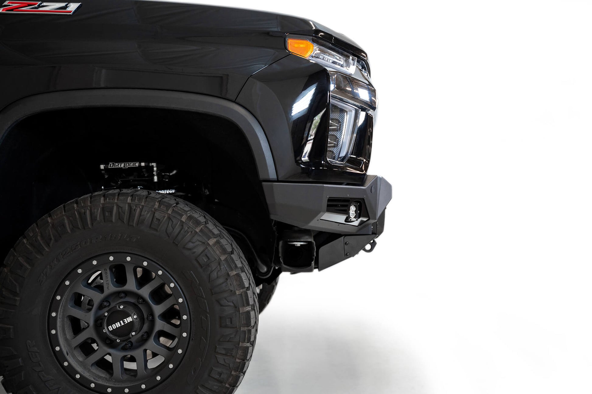 Side View of Installed ADD Bomber Front Bumper (RIGID) | 2020-2022 Chevy 2500/3500