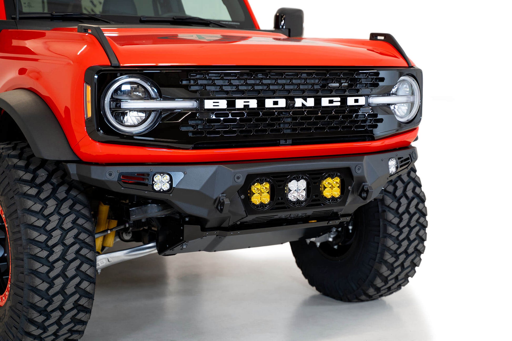 Installed on Car ADD Ford Bomber Front Bumper (Baja) | 2021-2023 Bronco