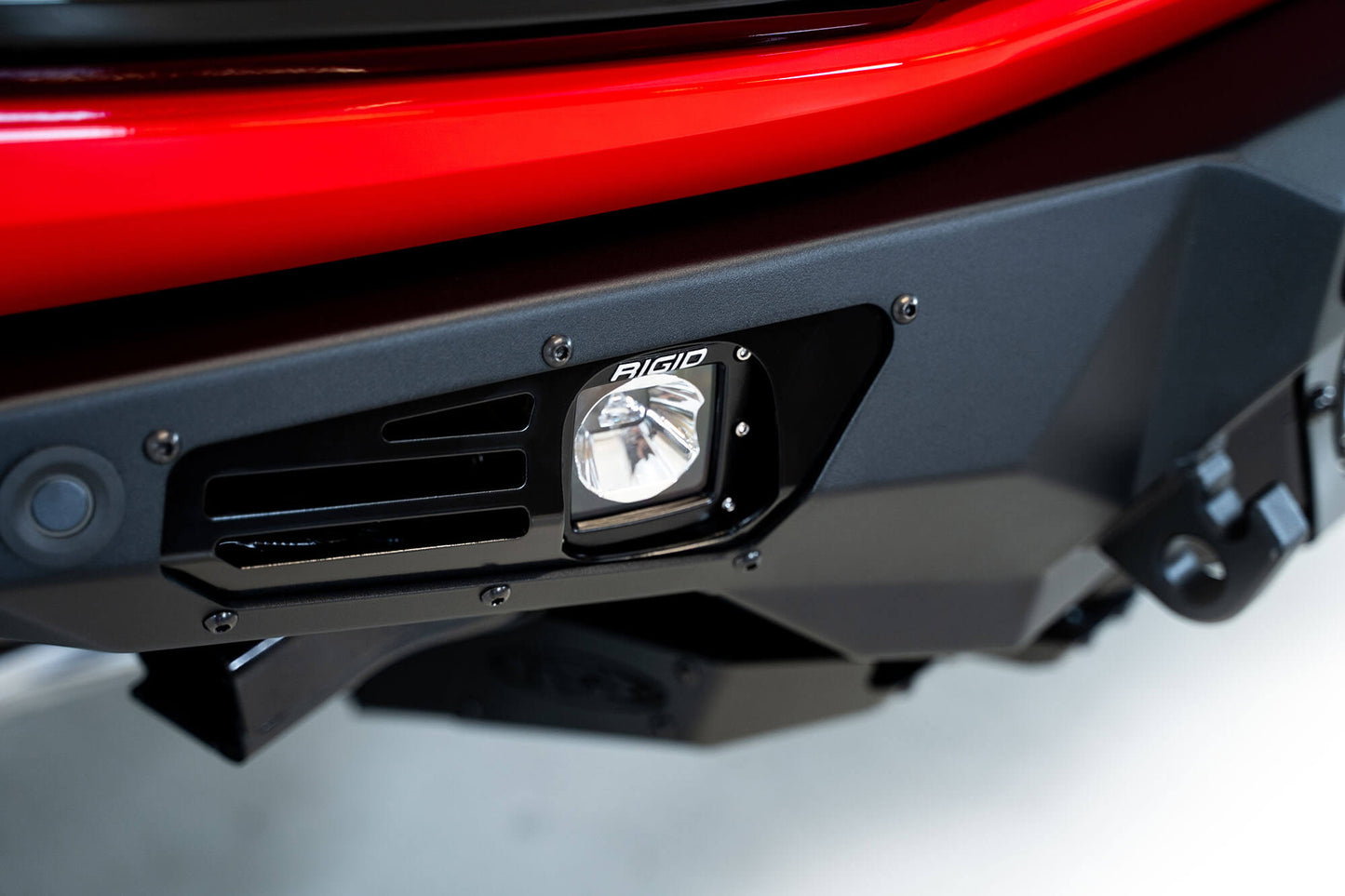Installed on Car Side Light Close View ADD Bomber Front Bumper (Rigid) | 2021-2023 Ford Bronco
